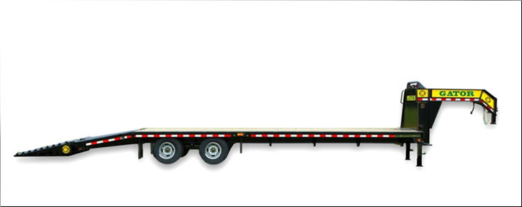 Gooseneck Flat Bed Equipment Trailer | 20 Foot + 5 Foot Flat Bed Gooseneck Equipment Trailer For Sale   Grainger County, Tennessee